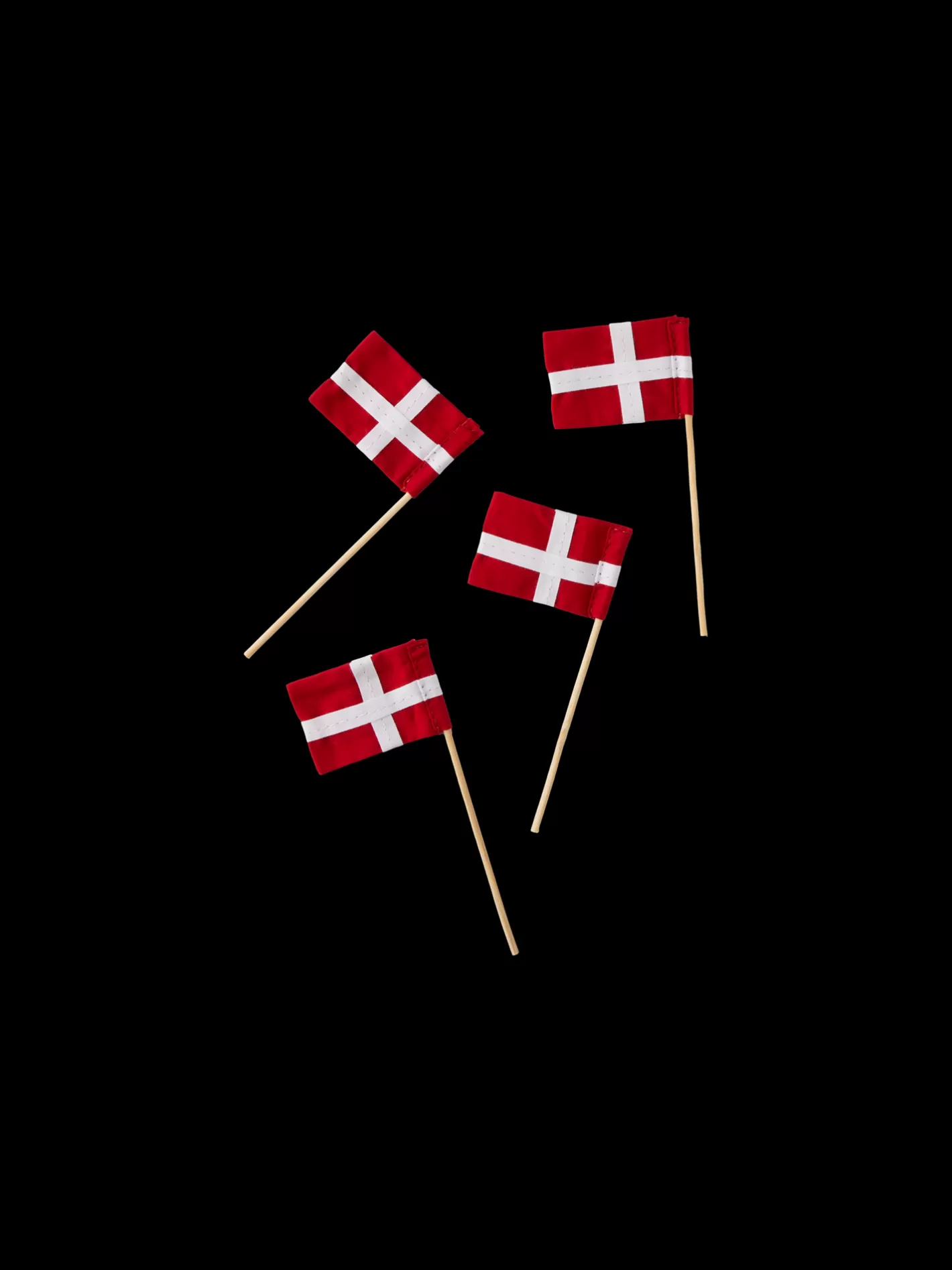 Online Dannebrogsflag Til Kage 4-pak Festpynt