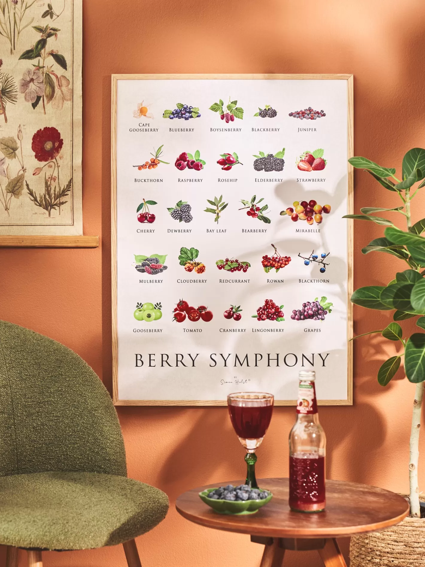 Store Plakat Berry Symphony 50 X 70 Rammer Og Plakater