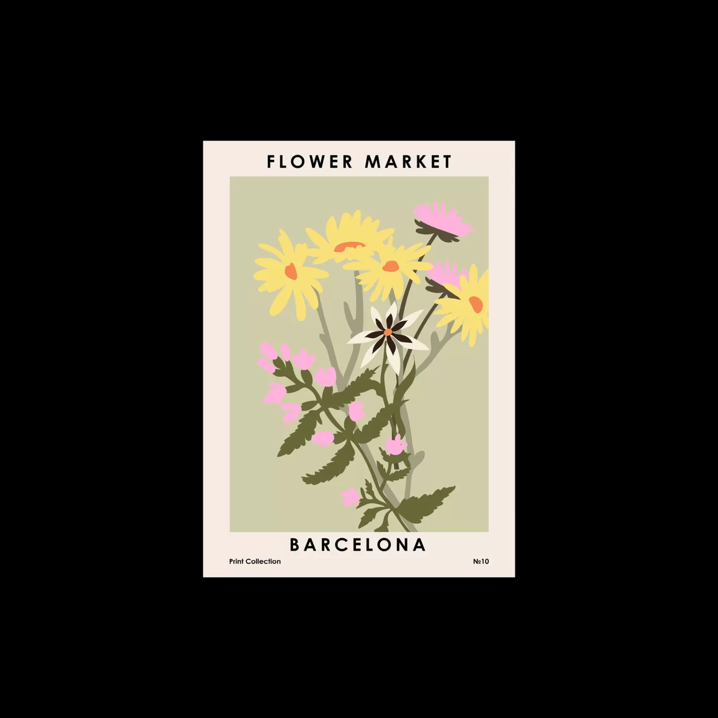 Clearance Plakat Flower Market Barcelona 50 X 70 Rammer Og Plakater